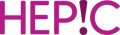 Logo HEPIC magenta con signo mag oscuro